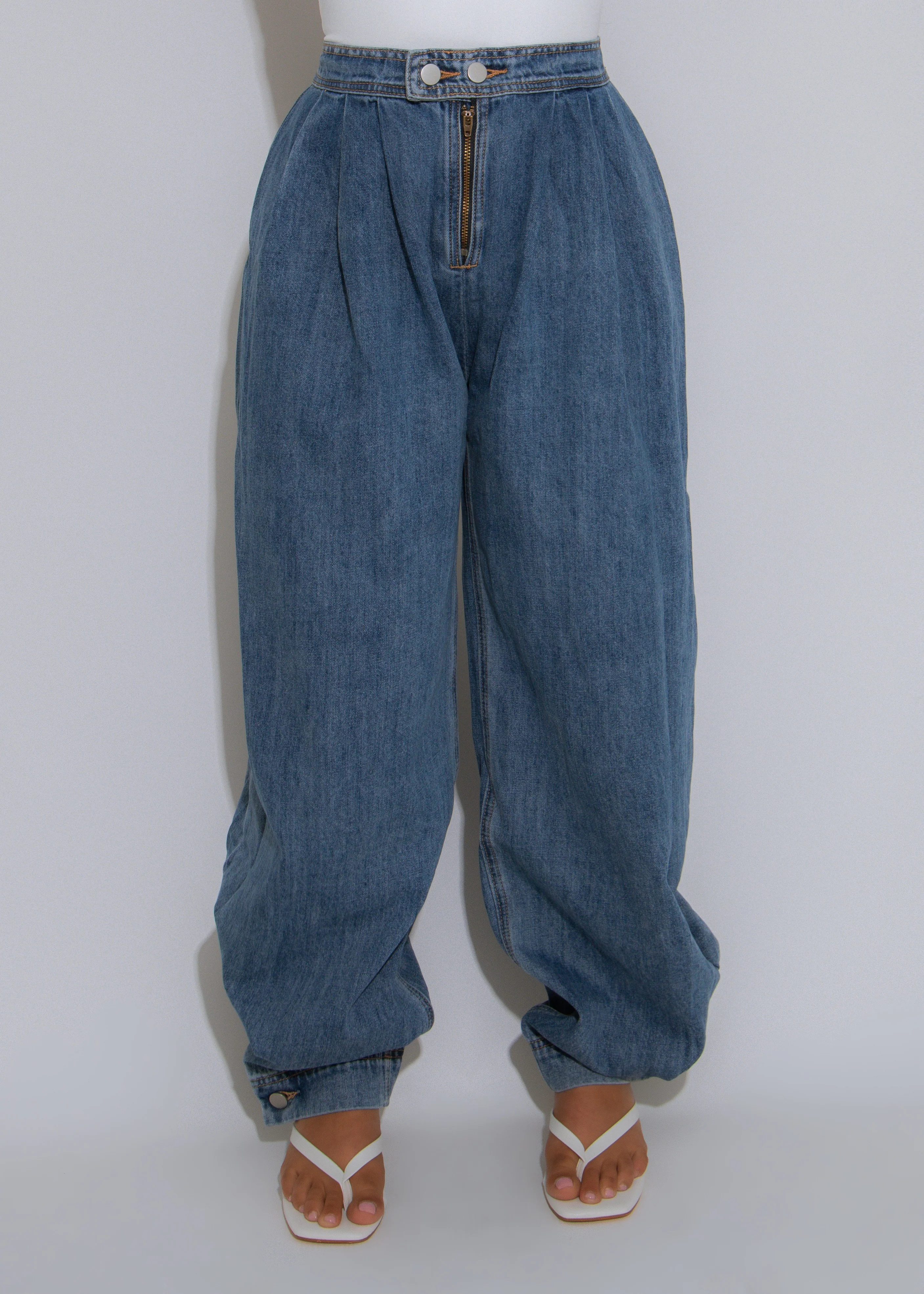 City Cinch Ruched Jeans Denim