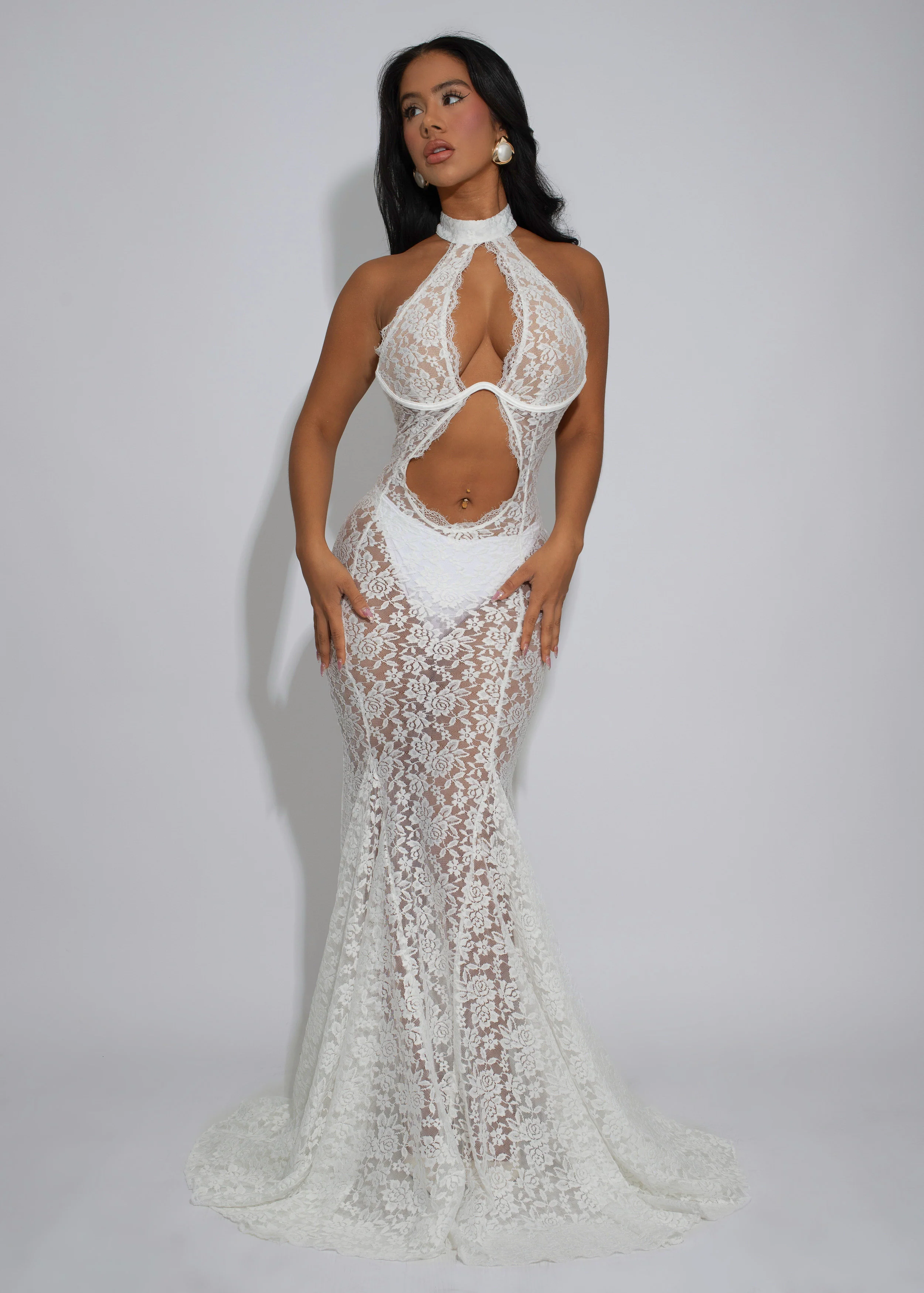 Eternal Muse Lace Maxi dress White - Image 11