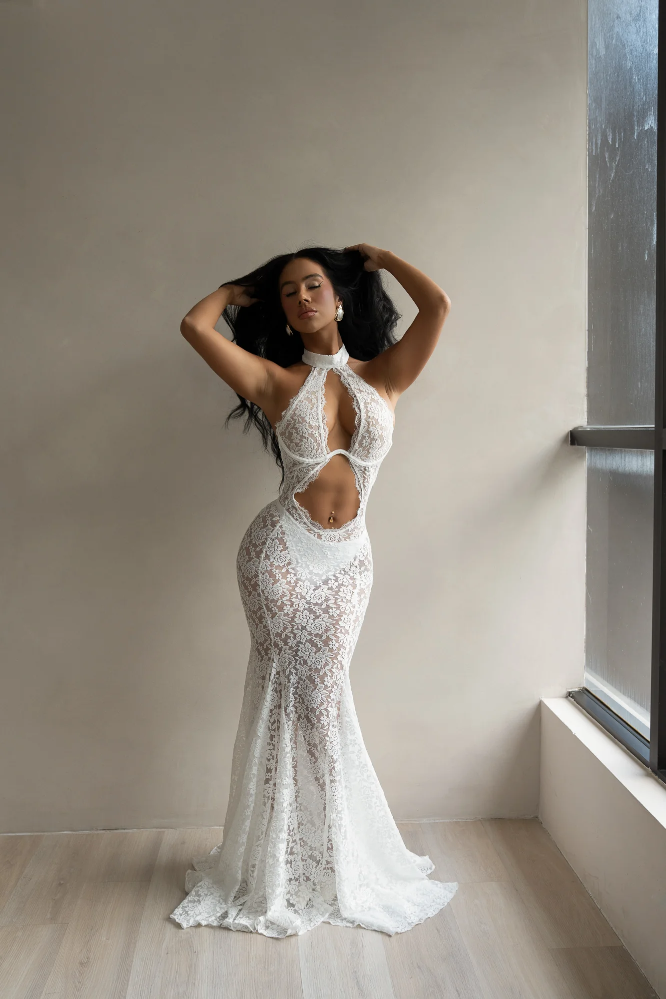 Eternal Muse Lace Maxi dress White - Image 5