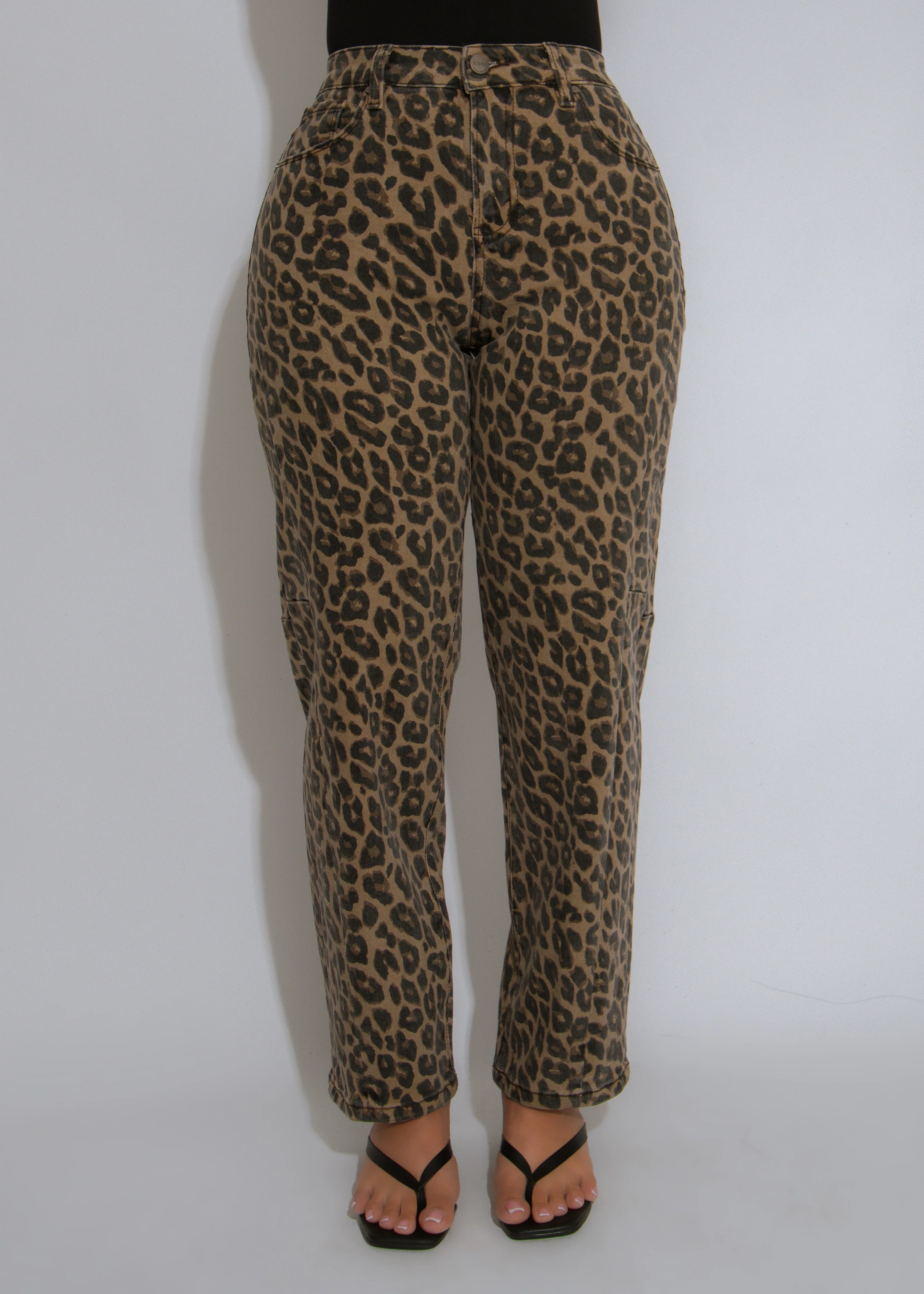 Fierce Streak Leopard Pant Brown - Image 4