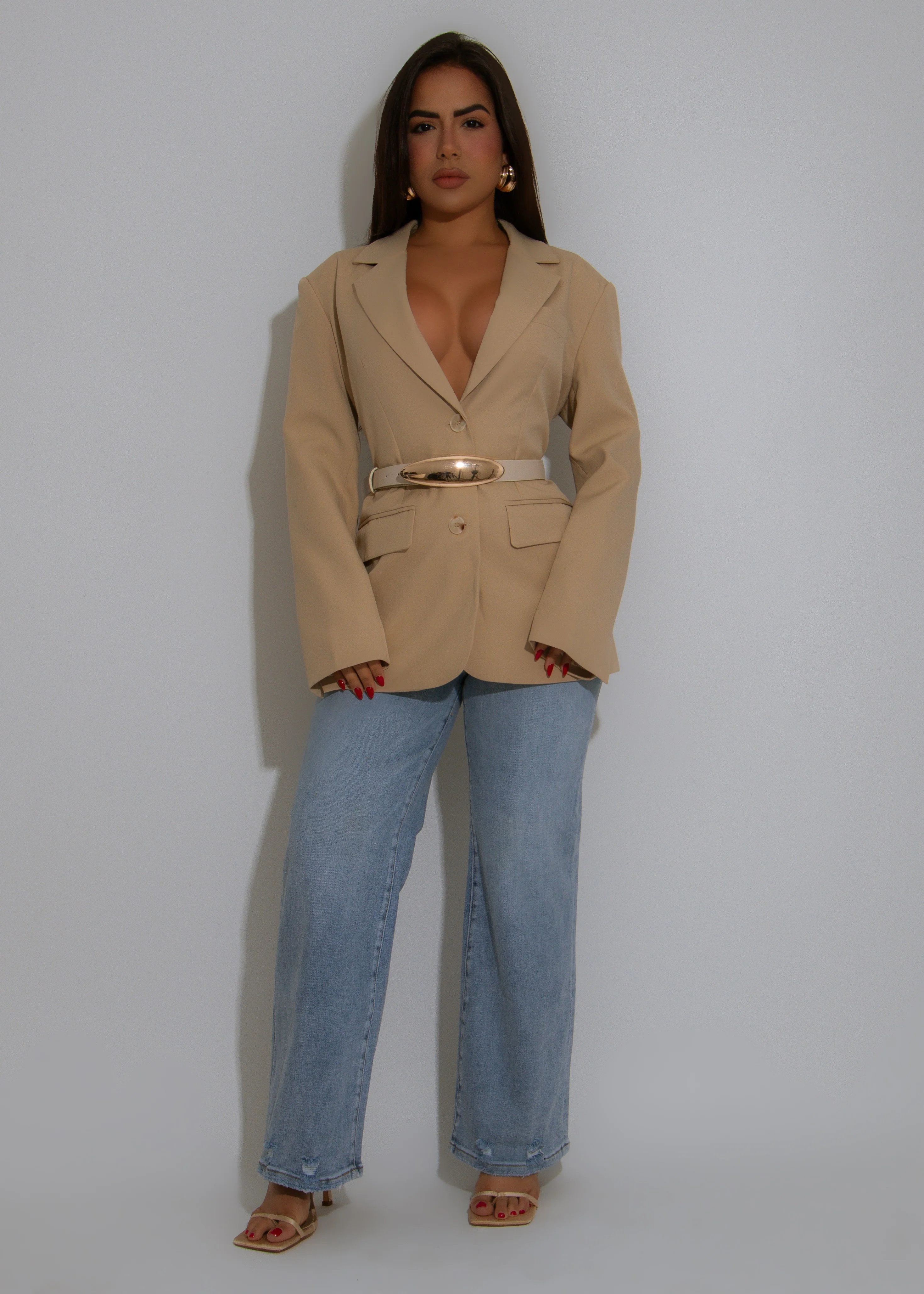 Status Signal Blazer Nude - Image 3