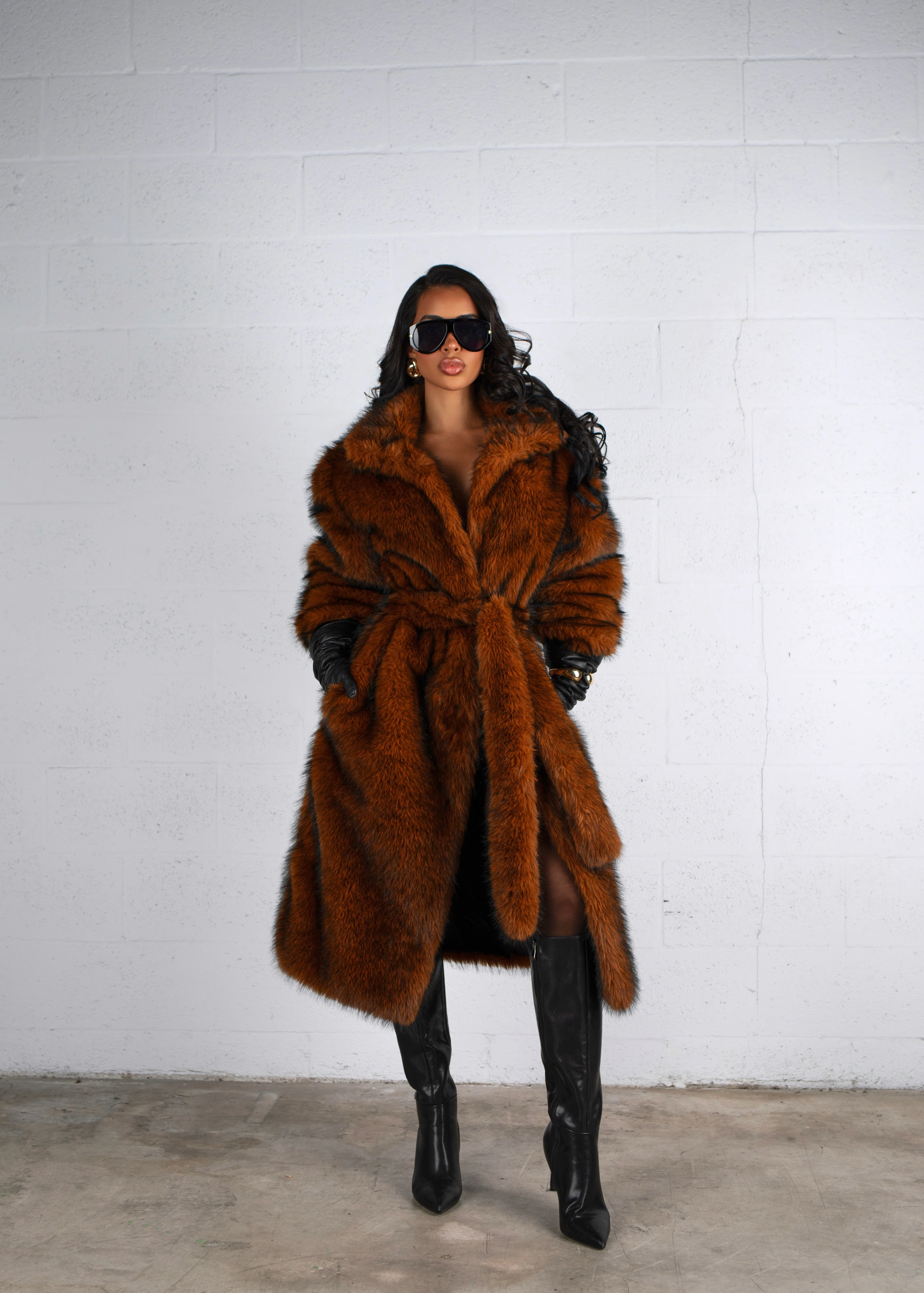 Winter Essential Faux Fur Hat Brown - Image 2